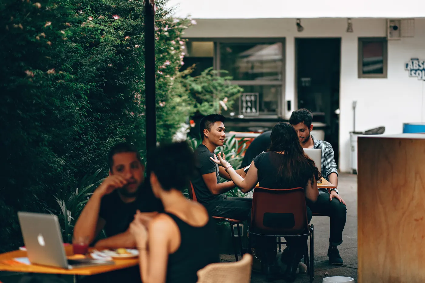 The café atmosphere